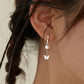 Short Pearl Tassel Butterfly Small Earrings